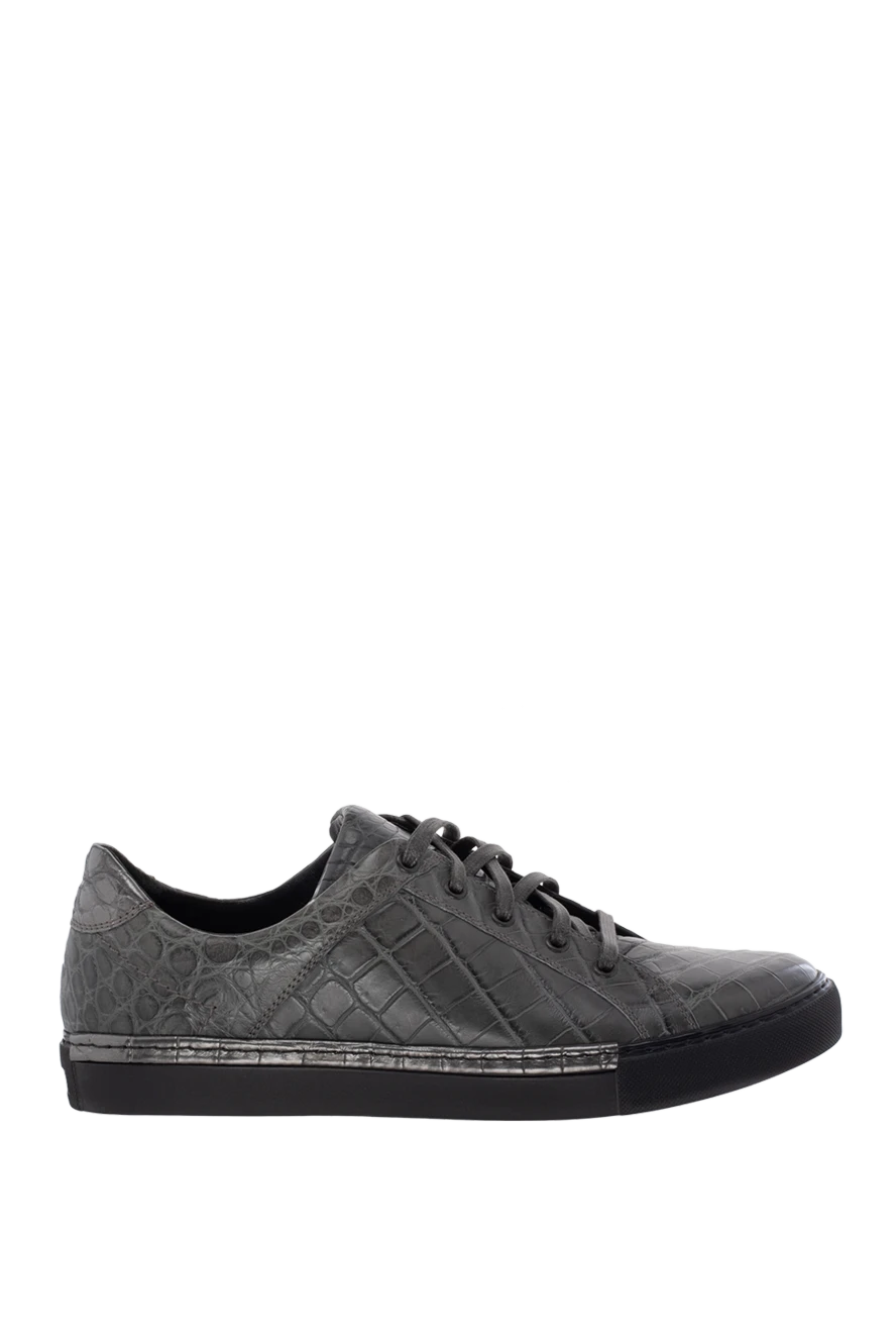 Dami man gray crocodile leather sneakers for men купить с ценами и фото 141598 - photo 1