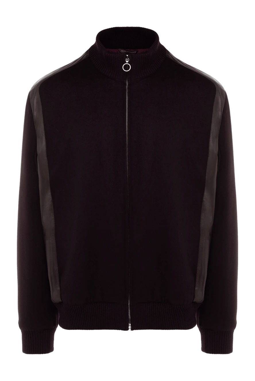 Seraphin burgundy cashmere and leather jacket for men 141670 - photo 1