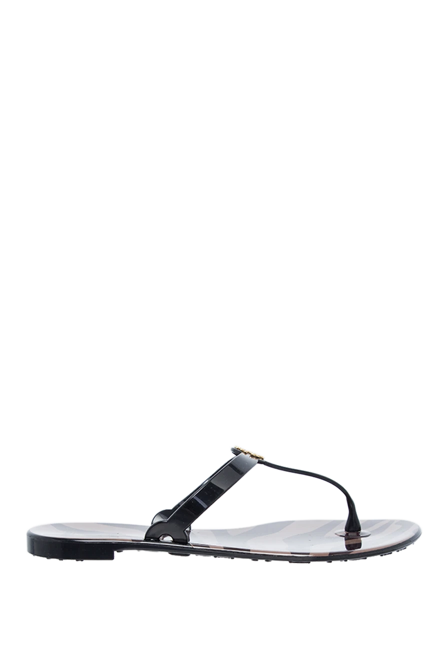 Roberto Cavalli woman black polyvinyl chloride flip-flops for women купить с ценами и фото 141686 - photo 1