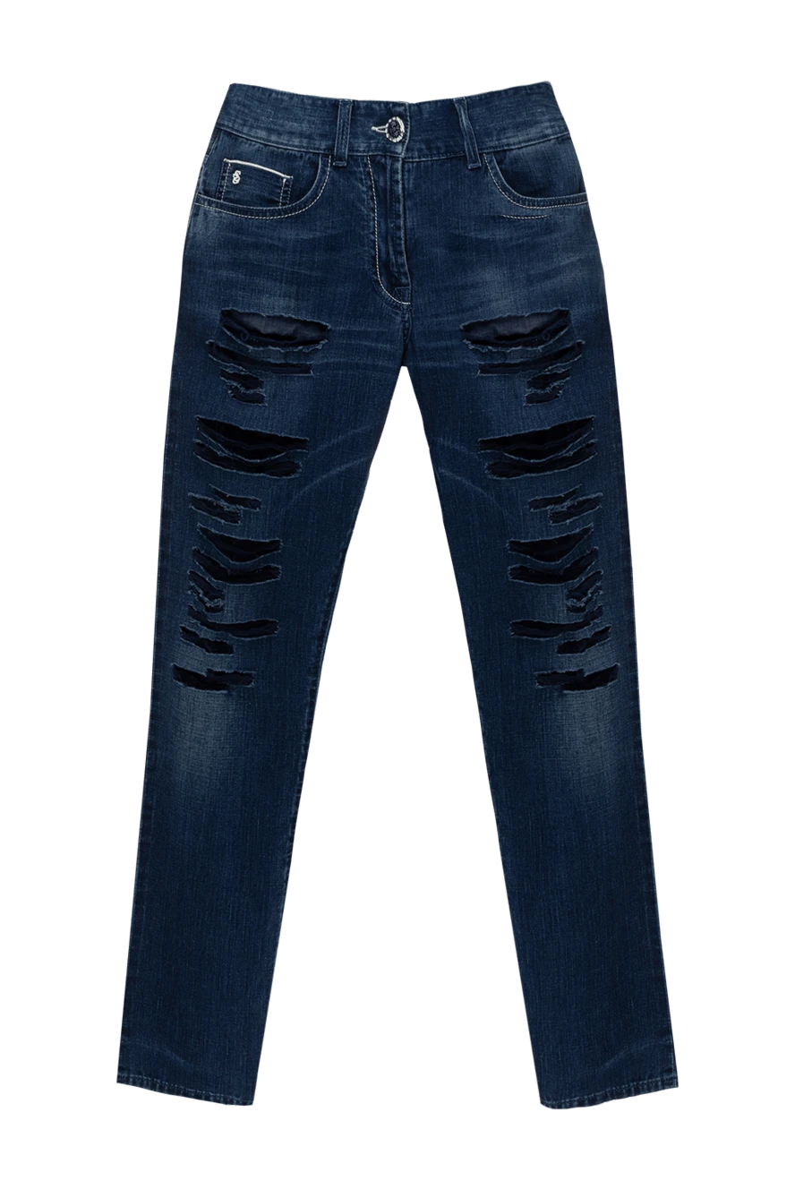 Scissor Scriptor woman blue cotton jeans for women купить с ценами и фото 141739 - photo 1