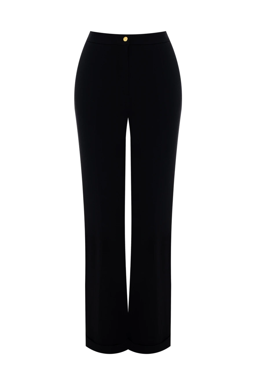 Edward Achour Paris woman black woolen trousers for women купить с ценами и фото 141819 - photo 1