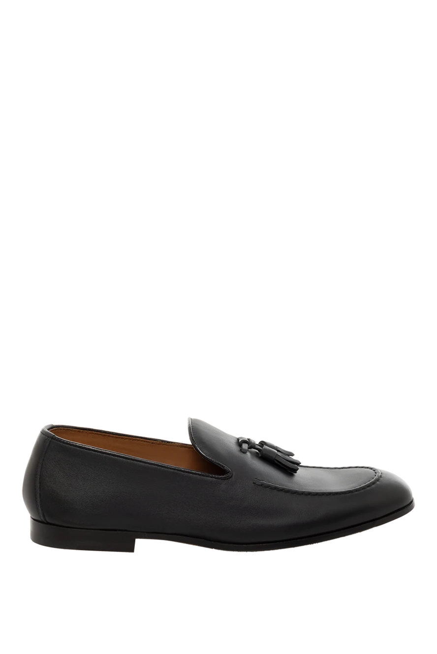 Doucal`s man black leather loafers for men купить с ценами и фото 141865 - photo 1