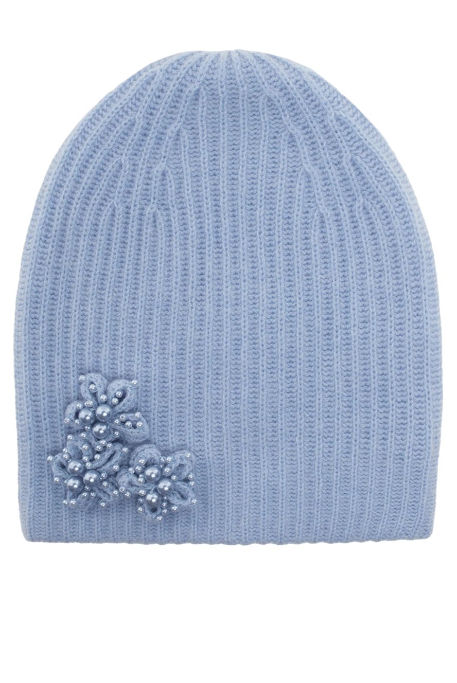 Max&Moi woman blue merino and cashmere hat for women купить с ценами и фото 141918 - photo 1