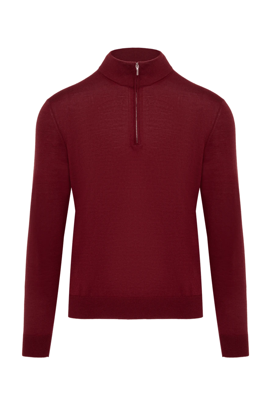 Cesare di Napoli man wool, cashmere and silk troyer burgundy for men купить с ценами и фото 141966 - photo 1