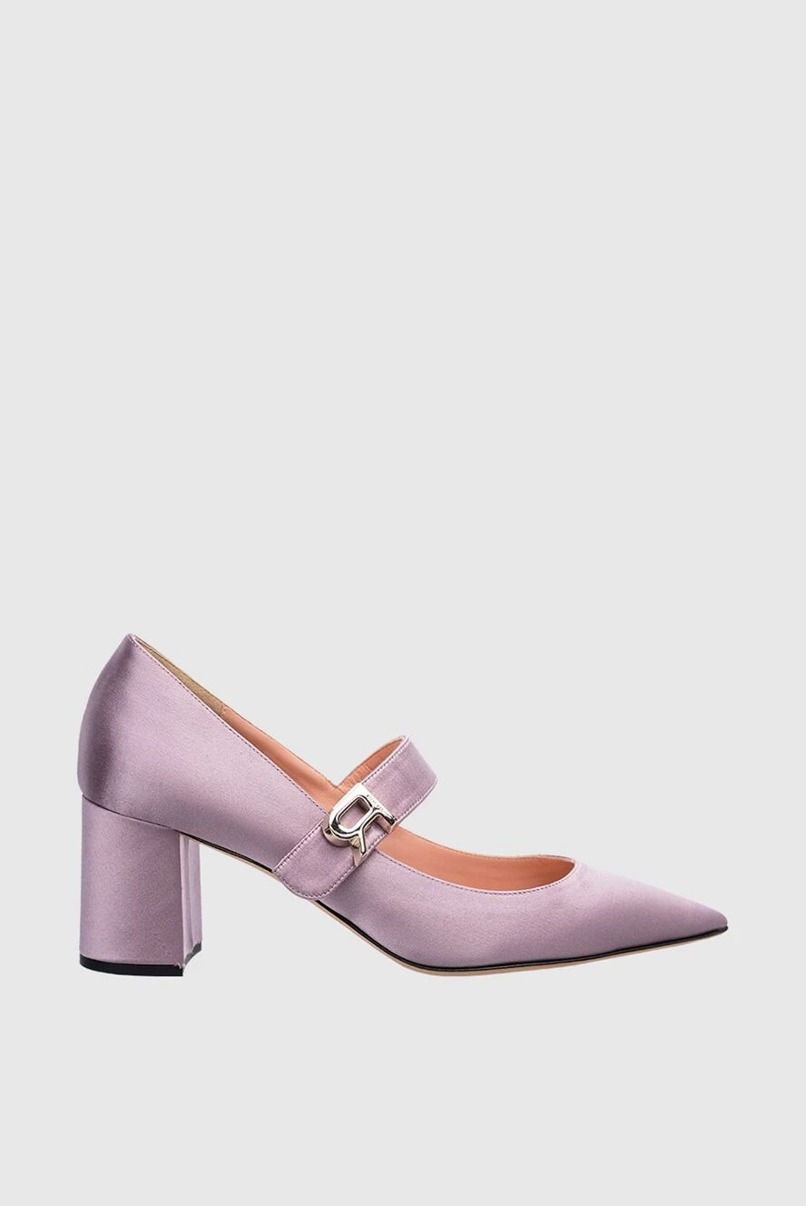 Rochas woman purple viscose and silk shoes for women купить с ценами и фото 142015 - photo 1