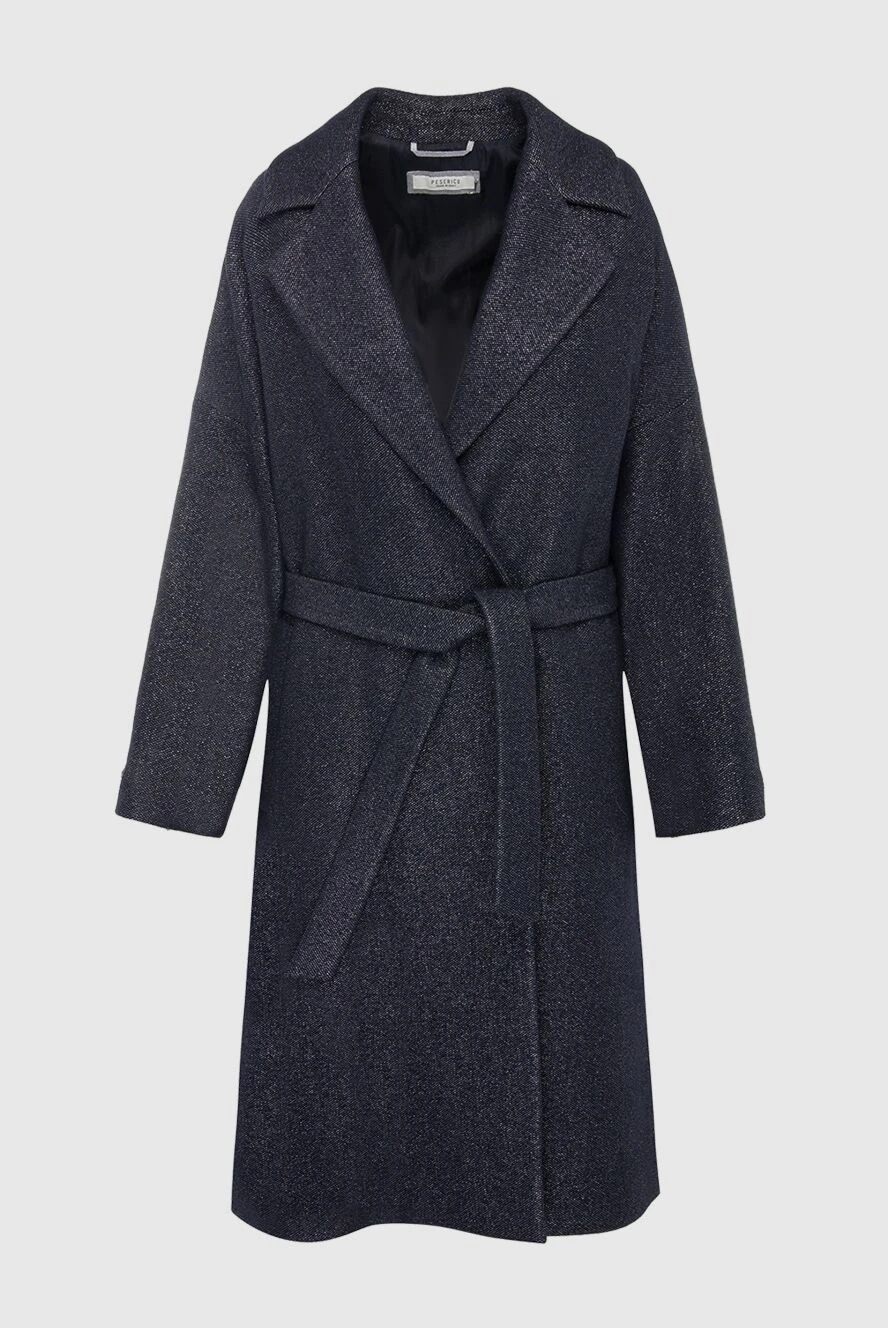 Peserico woman women's blue wool and polyamide coat купить с ценами и фото 142105 - photo 1