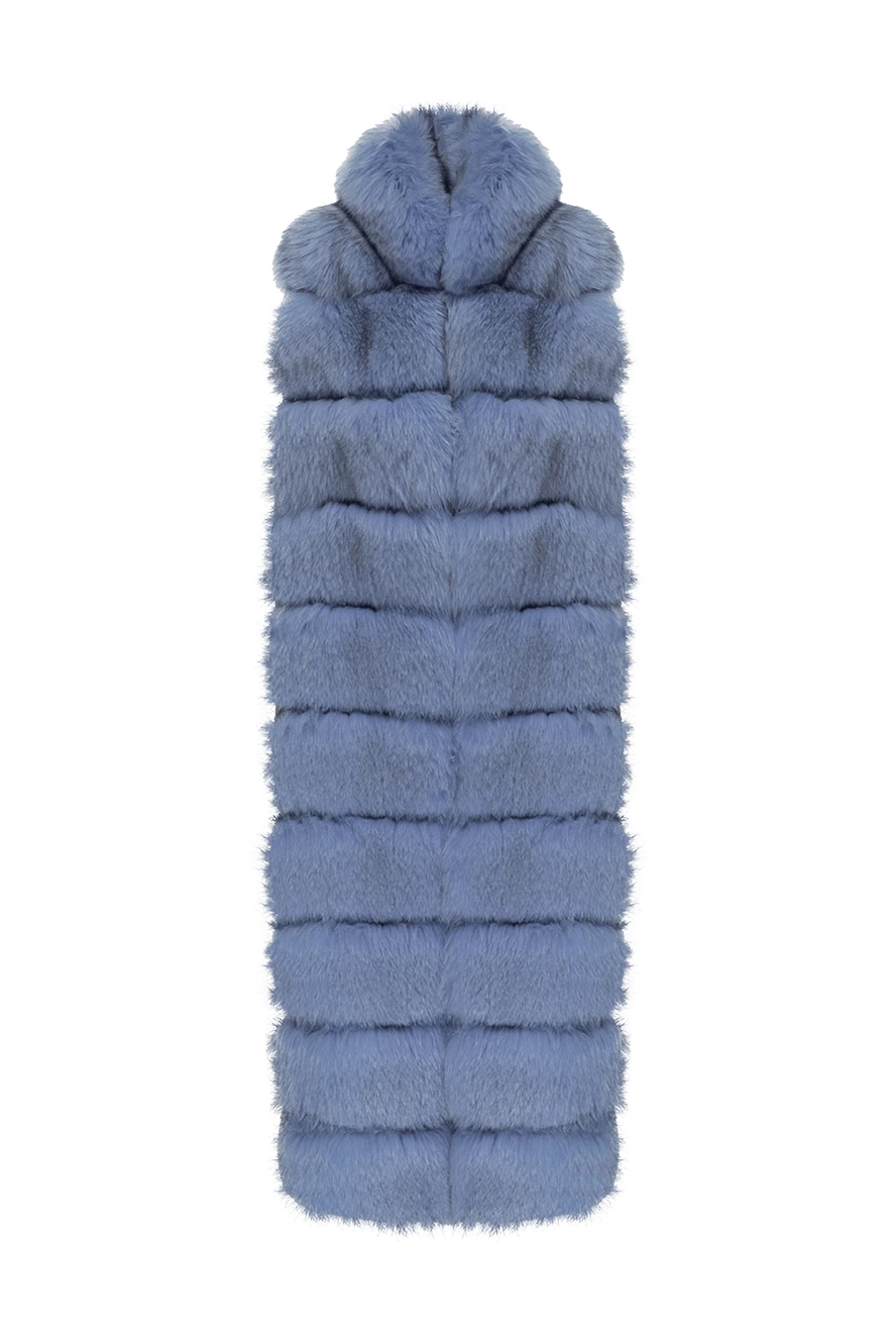 Heresis woman vest made of natural fur and wool blue for women купить с ценами и фото 142209 - photo 1