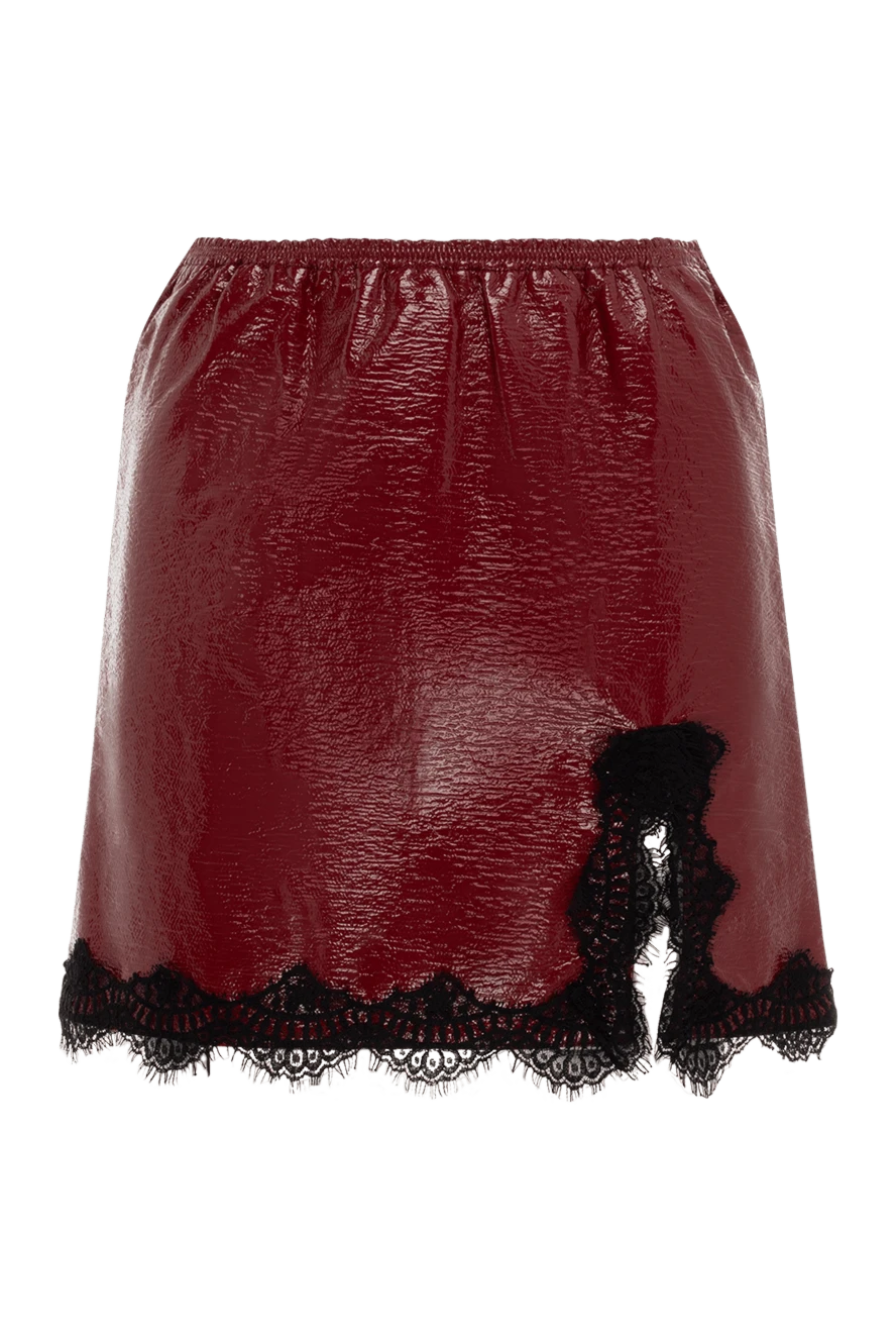 Giamba woman burgundy cotton and polyurethane skirt for women купить с ценами и фото 142229 - photo 1