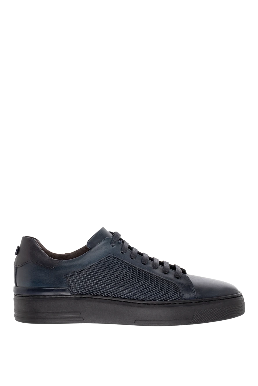 Barrett man blue leather sneakers for men купить с ценами и фото 142261 - photo 1