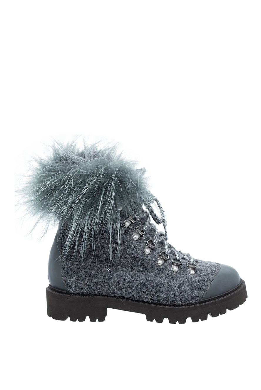 Panicale woman gray wool and leather boots for women купить с ценами и фото 142366 - photo 1