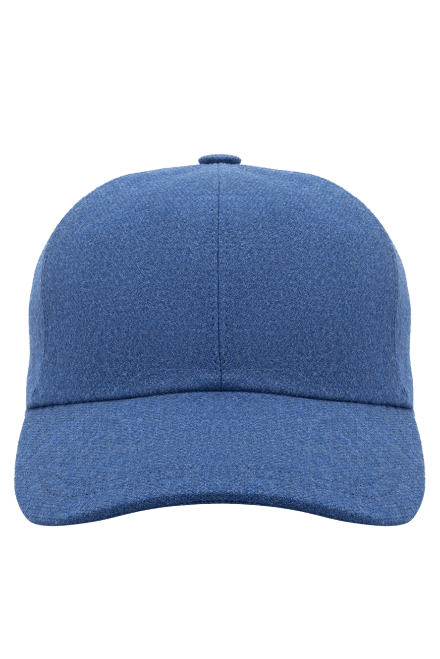 Enrico Mandelli man blue wool and cashmere cap for men купить с ценами и фото 142369 - photo 1