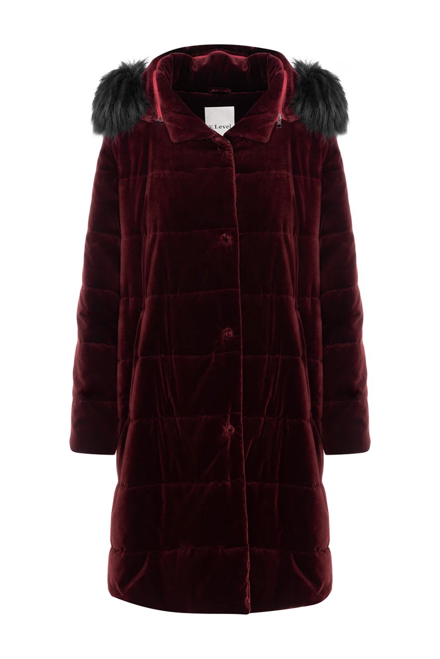 Lost in Me woman down jacket made of cotton and elastane, burgundy for women купить с ценами и фото 142445 - photo 1