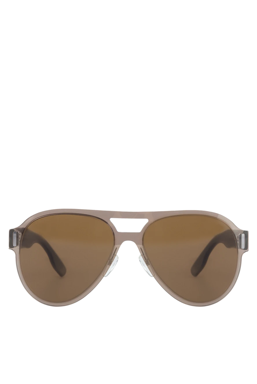 Alexander McQueen man sunglasses made of metal and plastic, brown, for men купить с ценами и фото 142605 - photo 1