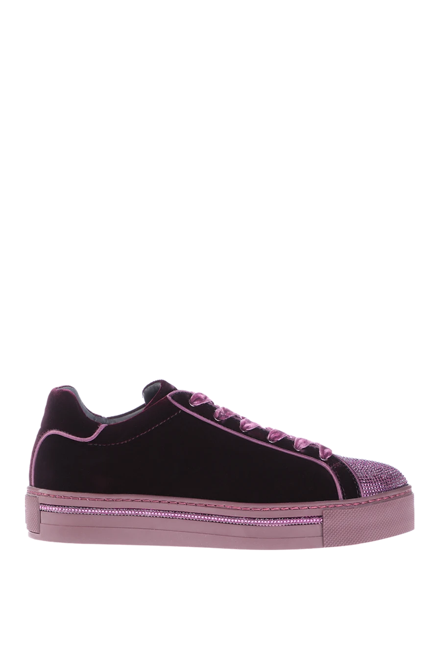 Rene Caovilla woman purple velvet sneakers for women купить с ценами и фото 142612 - photo 1