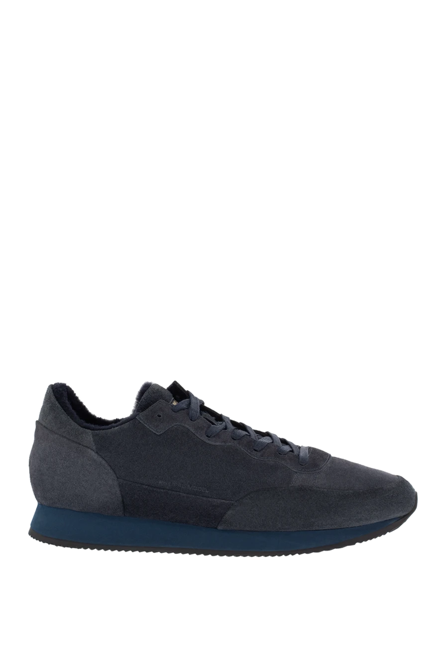 Philippe Model man blue suede sneakers for men купить с ценами и фото 142618 - photo 1