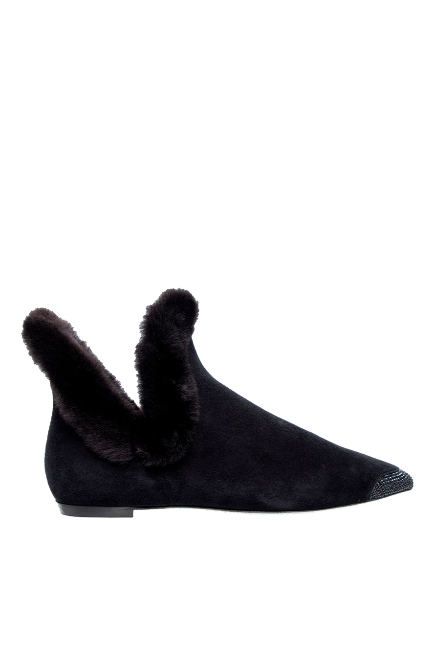 Rene Caovilla woman black suede ankle boots for women купить с ценами и фото 142671 - photo 1