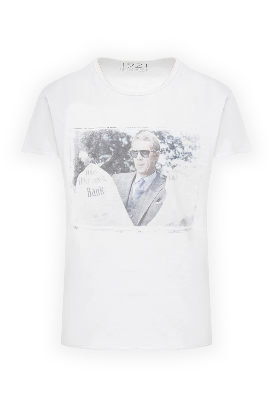 1921 T-Shirt Ерлердікі ерлерге арналған ақ мақтадан жасалған футболка купить с ценами и фото 142689 - фото 1