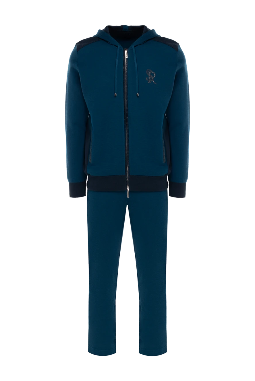 Stefano Ricci куртка спортивная мужская из кашемира синяя 142721 - фото 1