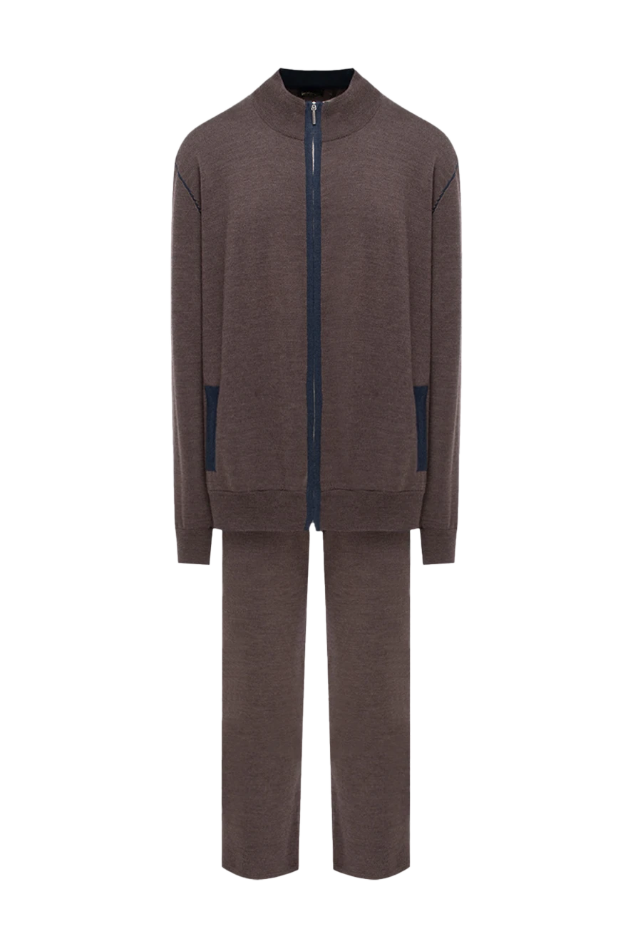 Cesare di Napoli man men's sports suit made of wool and silk, brown купить с ценами и фото 142769 - photo 1