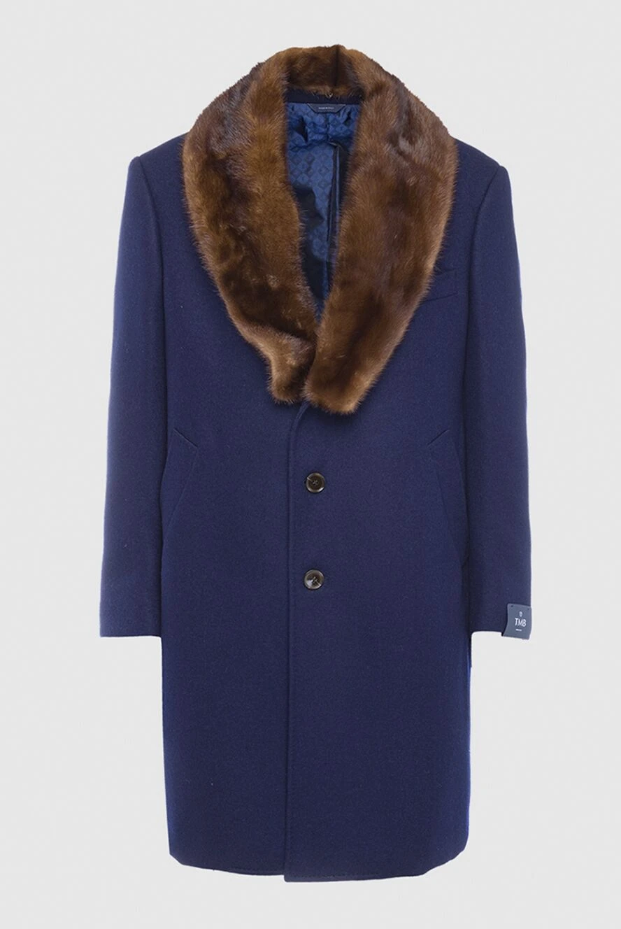 Tombolini man blue wool coat for men купить с ценами и фото 142776 - photo 1