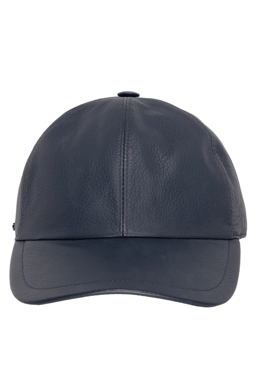 Enrico Mandelli man cap made of genuine leather blue for men купить с ценами и фото 142781 - photo 1