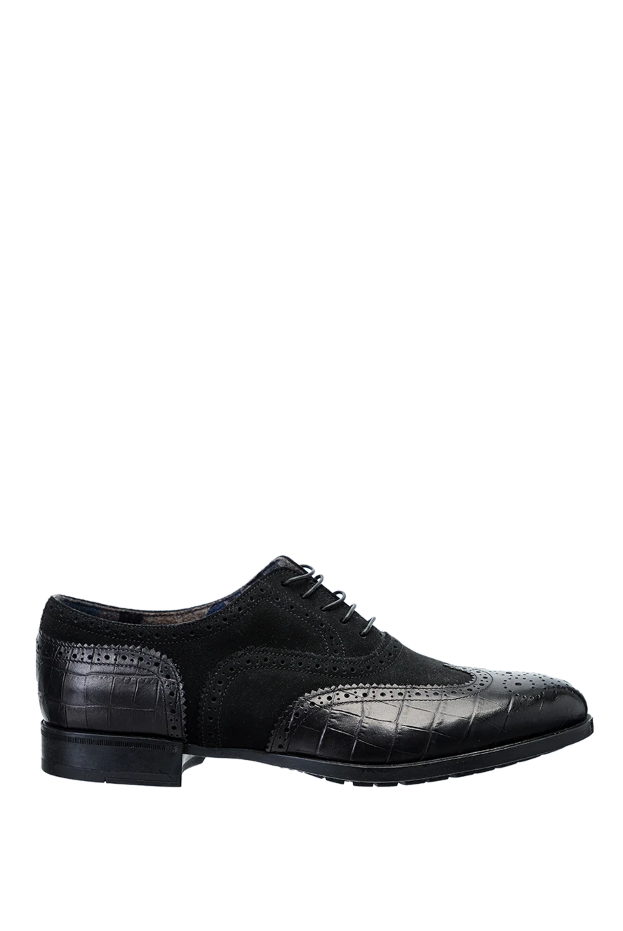 Doucal`s man men's black leather shoes купить с ценами и фото 142784 - photo 1