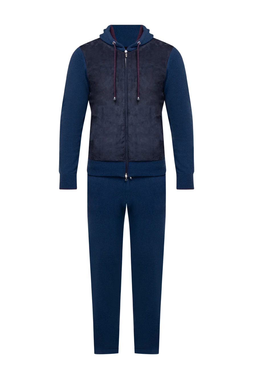 Monteverdi man men's sports jacket made of wool, viscose and cashmere, blue купить с ценами и фото 142811 - photo 1