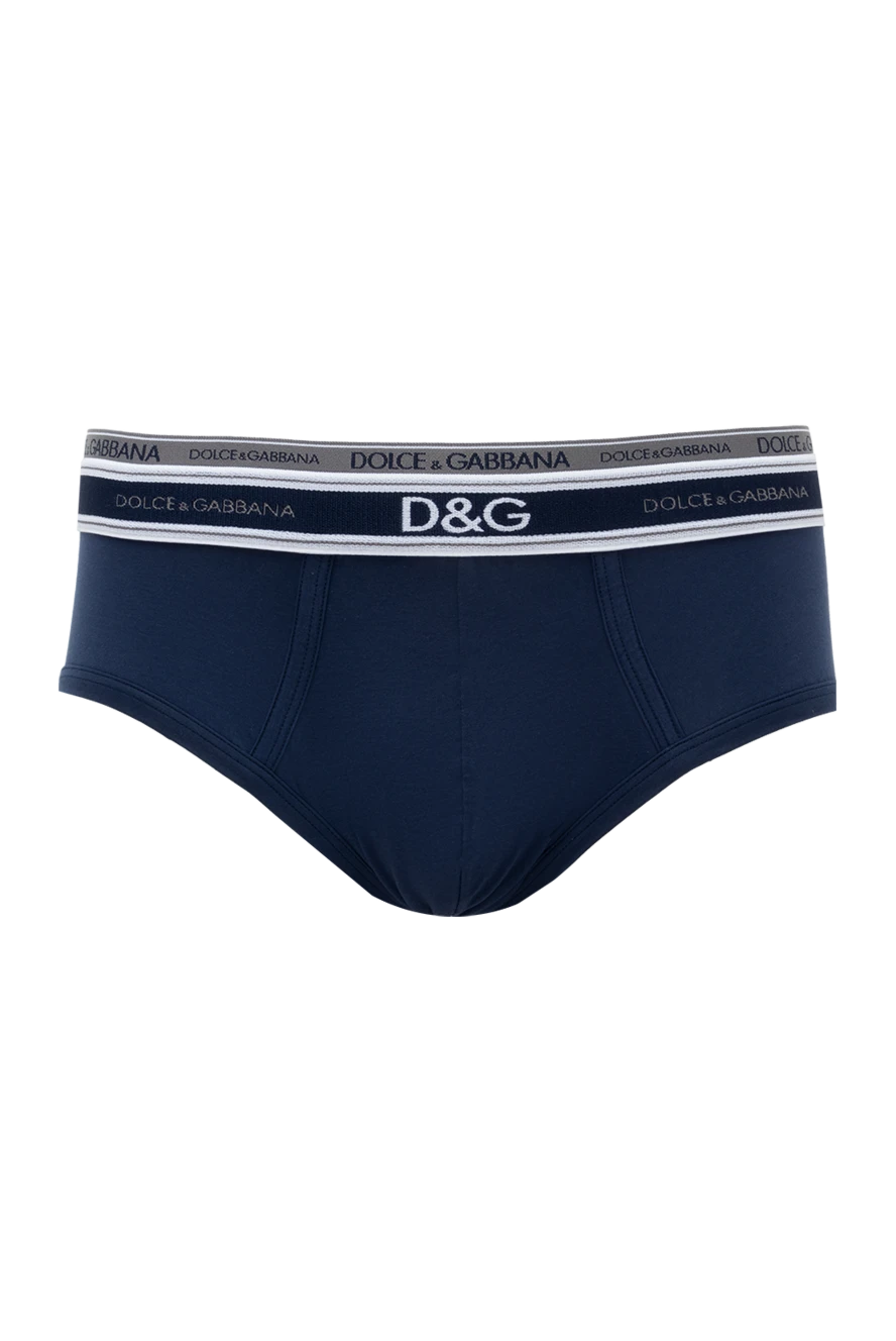 Dolce & Gabbana man briefs made of cotton and elastane, blue for men купить с ценами и фото 143061 - photo 1