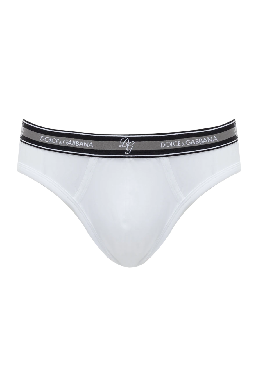 Dolce & Gabbana man white men's briefs made of cotton and elastane купить с ценами и фото 143062 - photo 1