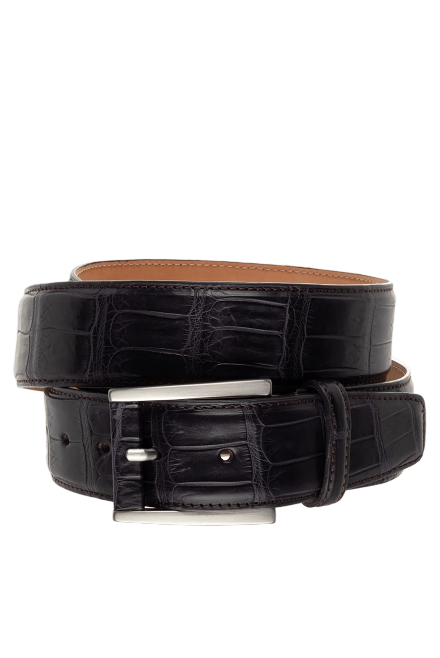 Cesare di Napoli man purple crocodile leather belt for men купить с ценами и фото 143085 - photo 1