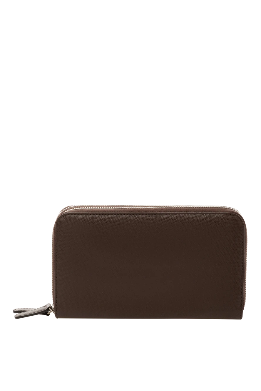 Cesare di Napoli man brown men's saffiano leather clutch купить с ценами и фото 143113 - photo 1