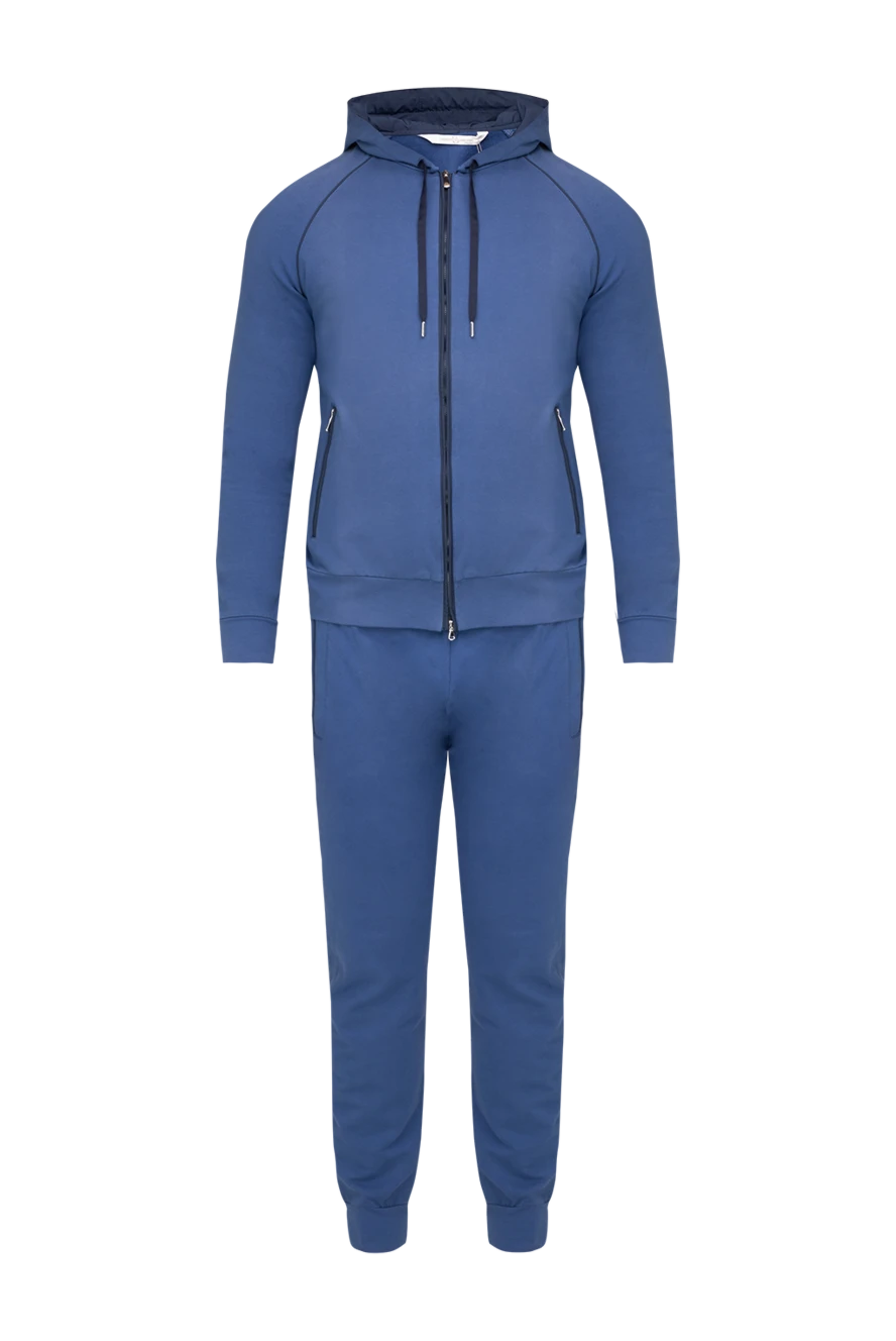 Bilancioni man men's cotton sports suit, blue купить с ценами и фото 143202 - photo 1