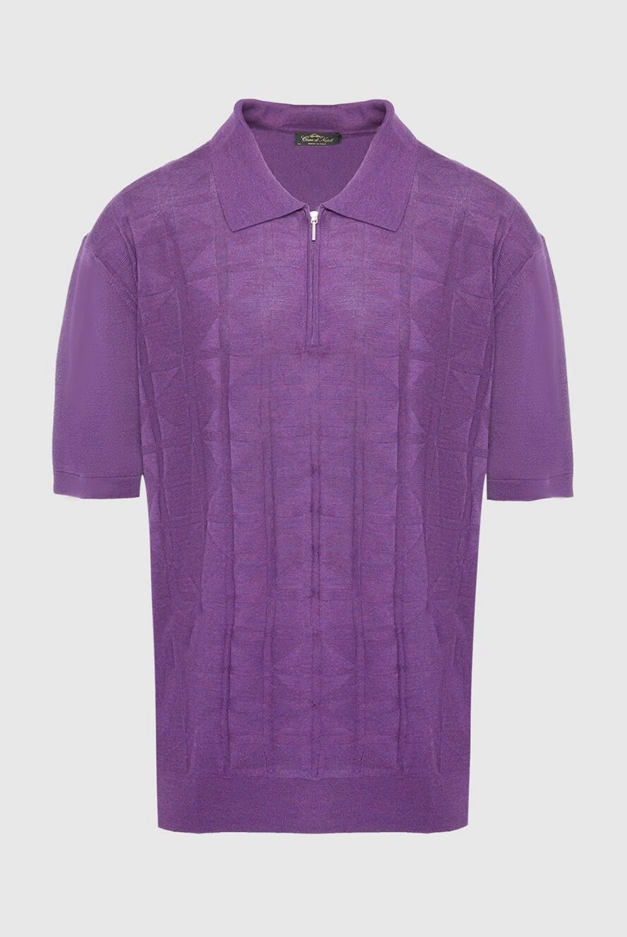 Cesare di Napoli man silk polo purple for men купить с ценами и фото 143280 - photo 1