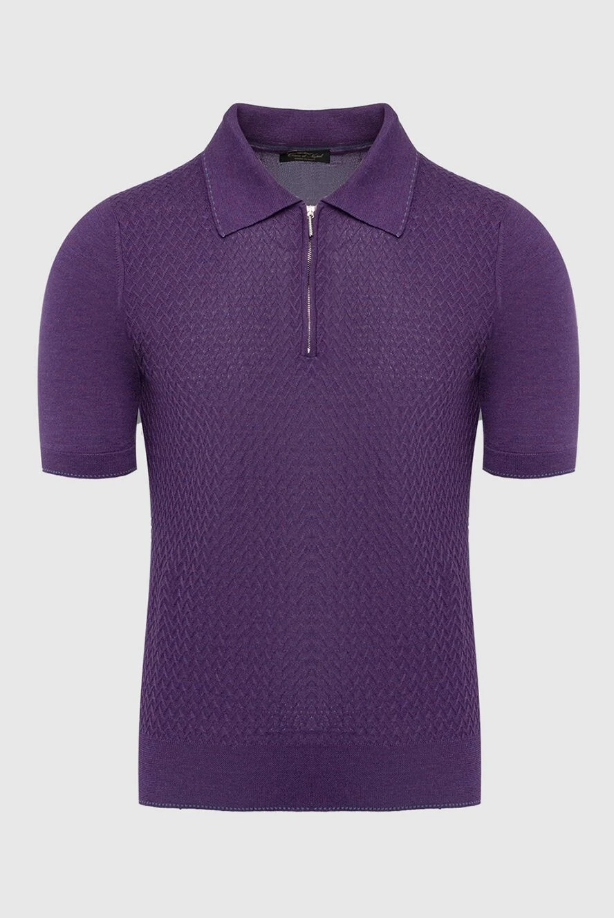 Cesare di Napoli man silk polo purple for men купить с ценами и фото 143284 - photo 1