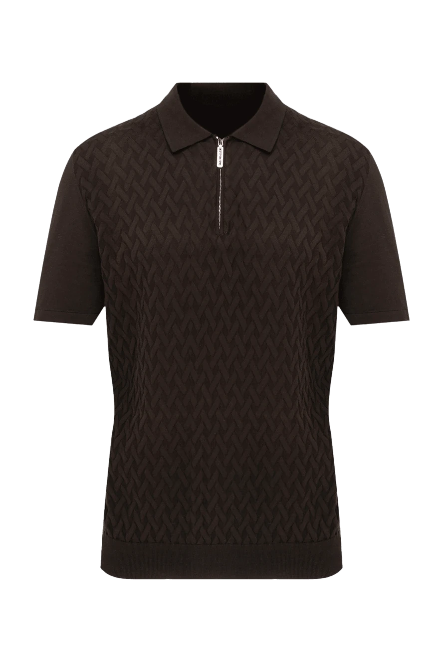 Cesare di Napoli man cotton polo brown for men купить с ценами и фото 143294 - photo 1