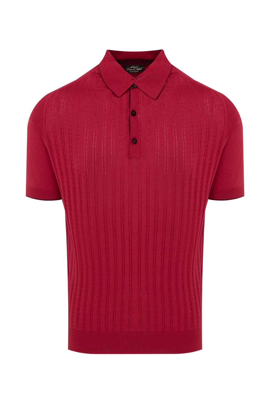 Cesare di Napoli man cotton polo red for men купить с ценами и фото 143296 - photo 1