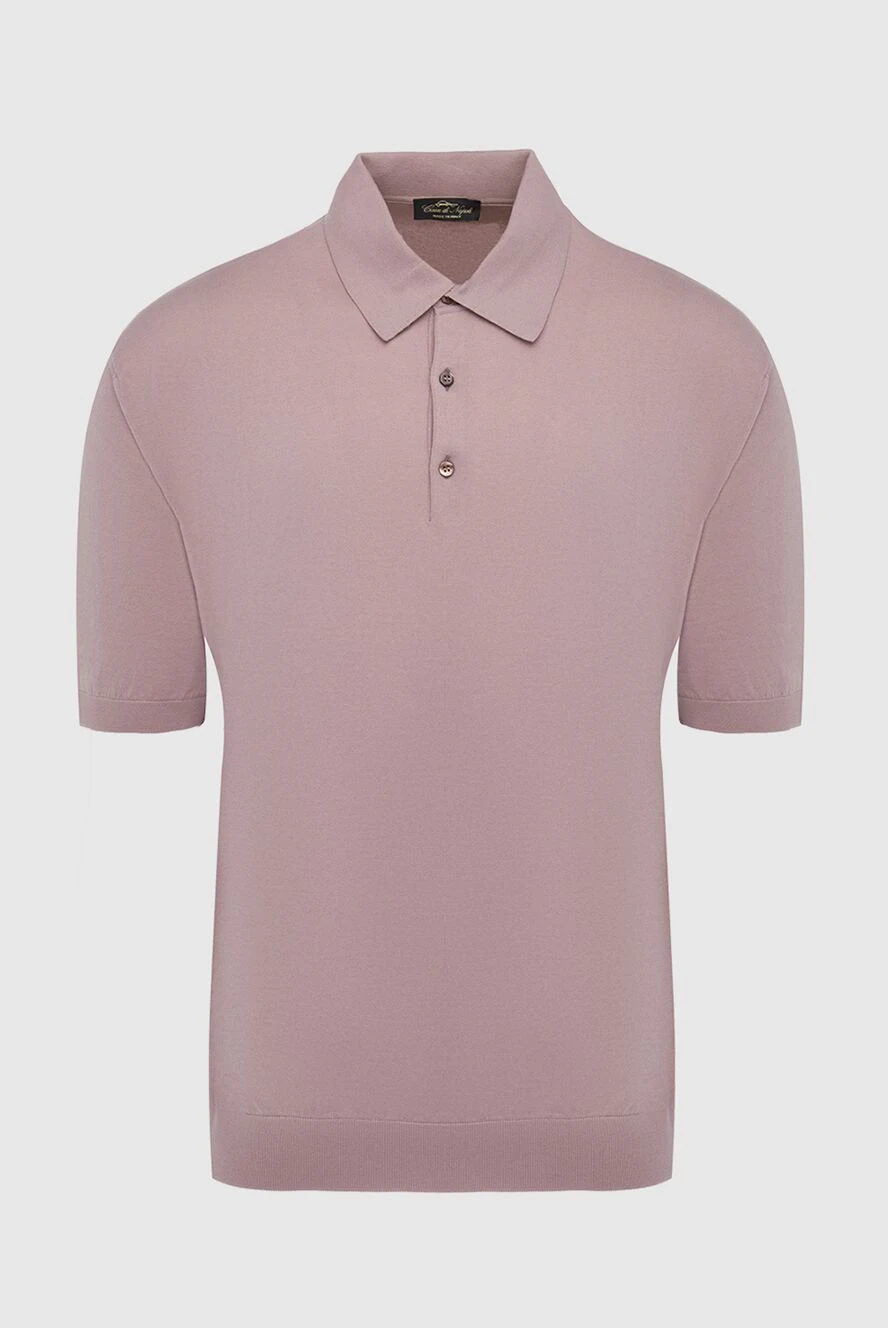 Cesare di Napoli man cotton polo beige for men купить с ценами и фото 143304 - photo 1