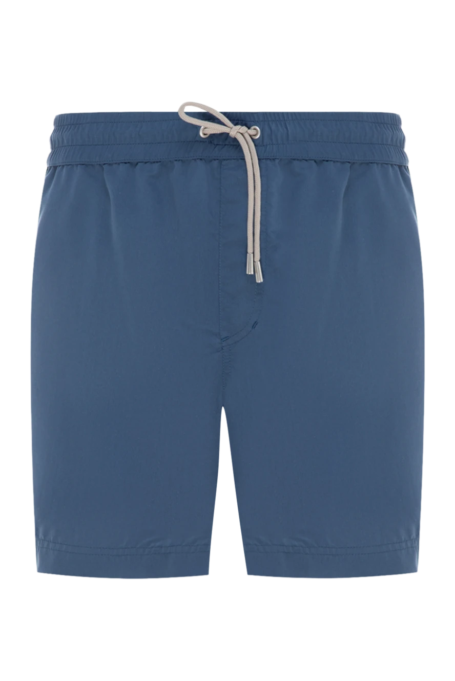 Brunello Cucinelli man blue polyester beach shorts for men купить с ценами и фото 143359 - photo 1