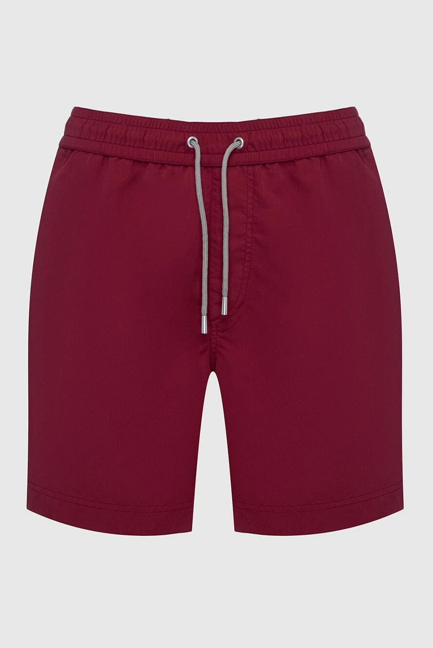 Brunello Cucinelli man men's polyester beach shorts, burgundy купить с ценами и фото 143361 - photo 1