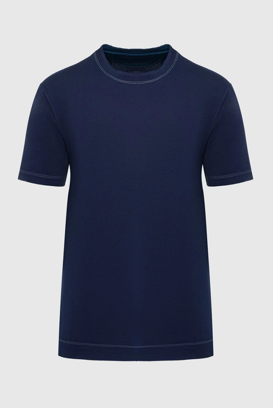 Brunello Cucinelli men's purple cotton t-shirt 143370 - photo 1