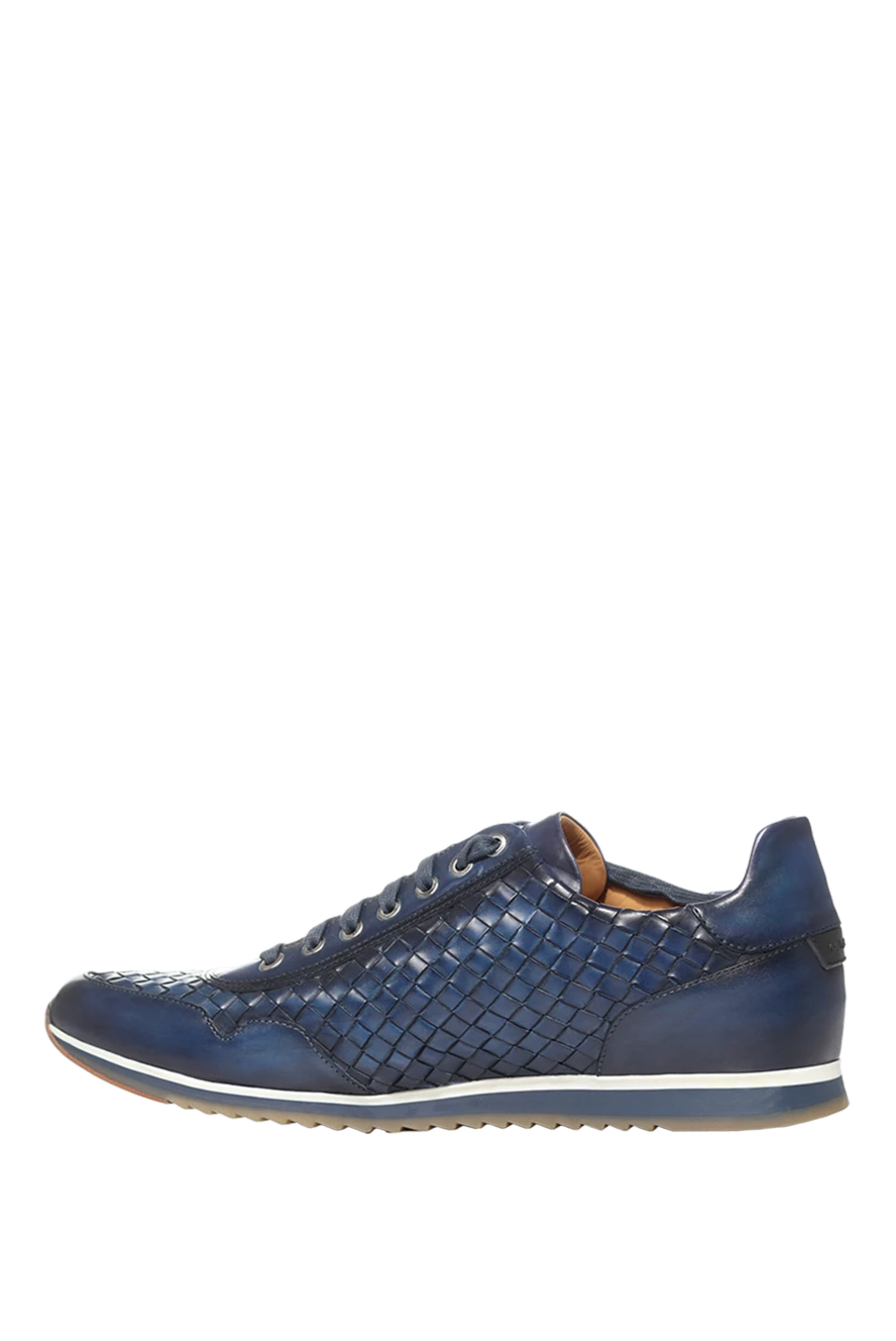 Magnanni man blue leather sneakers for men купить с ценами и фото 143415 - photo 1