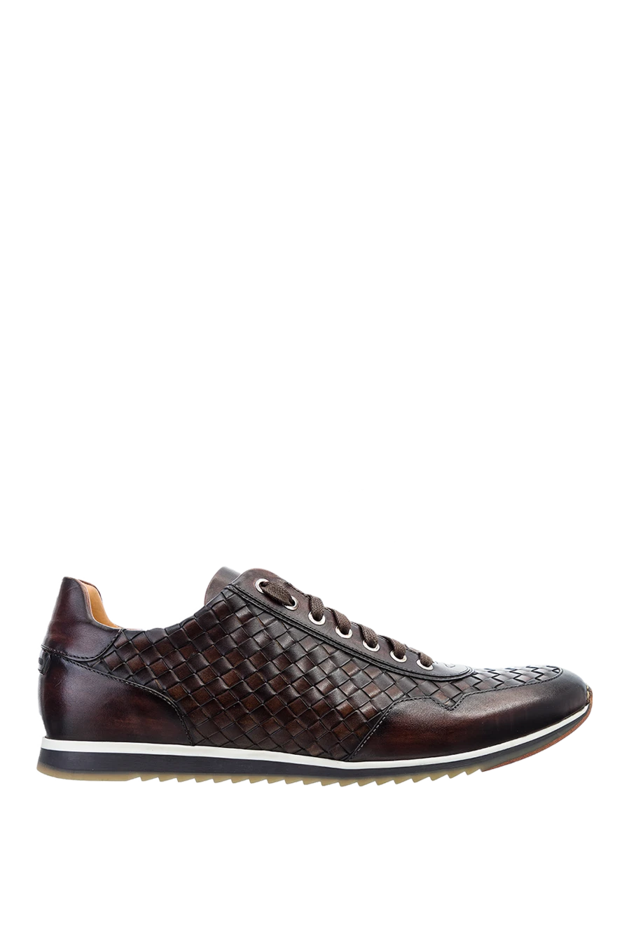 Magnanni man brown leather sneakers for men купить с ценами и фото 143416 - photo 1