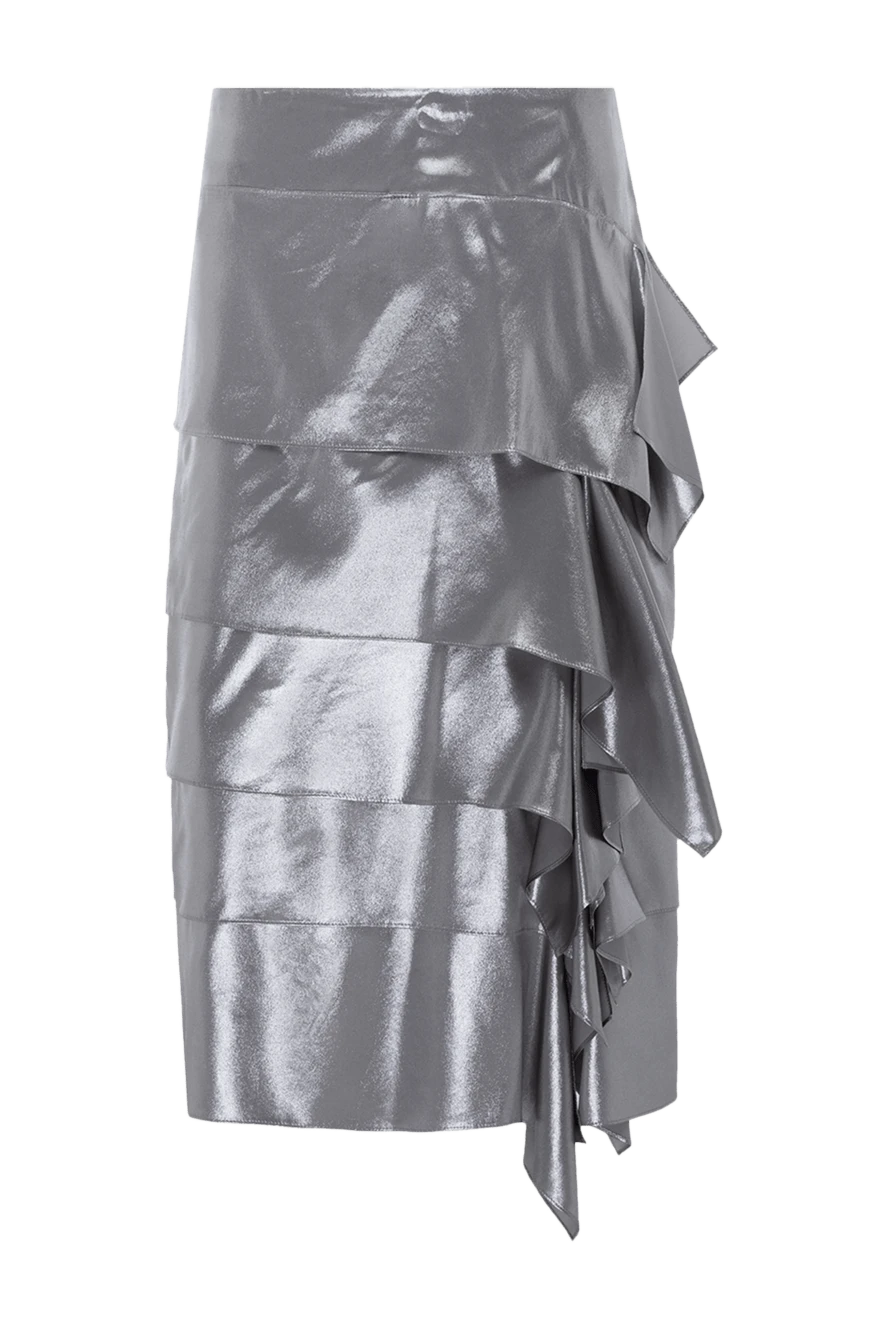 Brunello Cucinelli woman gray silk skirt for women купить с ценами и фото 143456 - photo 1