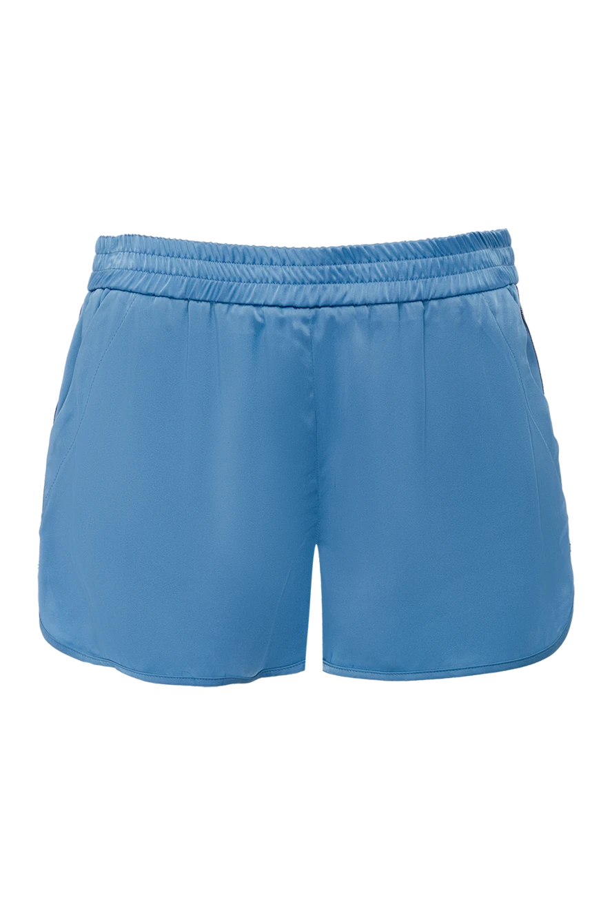 Brunello Cucinelli woman blue acetate and viscose shorts for women купить с ценами и фото 143459 - photo 1