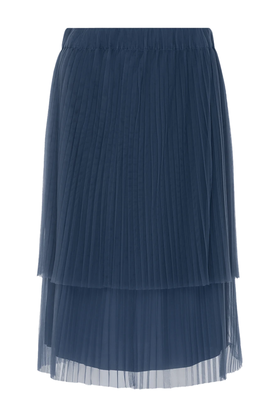 Brunello Cucinelli woman blue cotton skirt for women купить с ценами и фото 143464 - photo 1