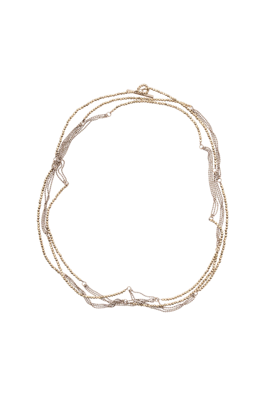 Brunello Cucinelli woman yellow lamé chain for women купить с ценами и фото 143478 - photo 1