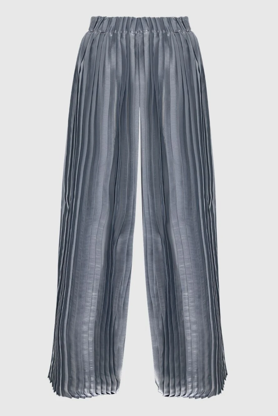 Brunello Cucinelli woman gray polyester trousers for women купить с ценами и фото 143491 - photo 1