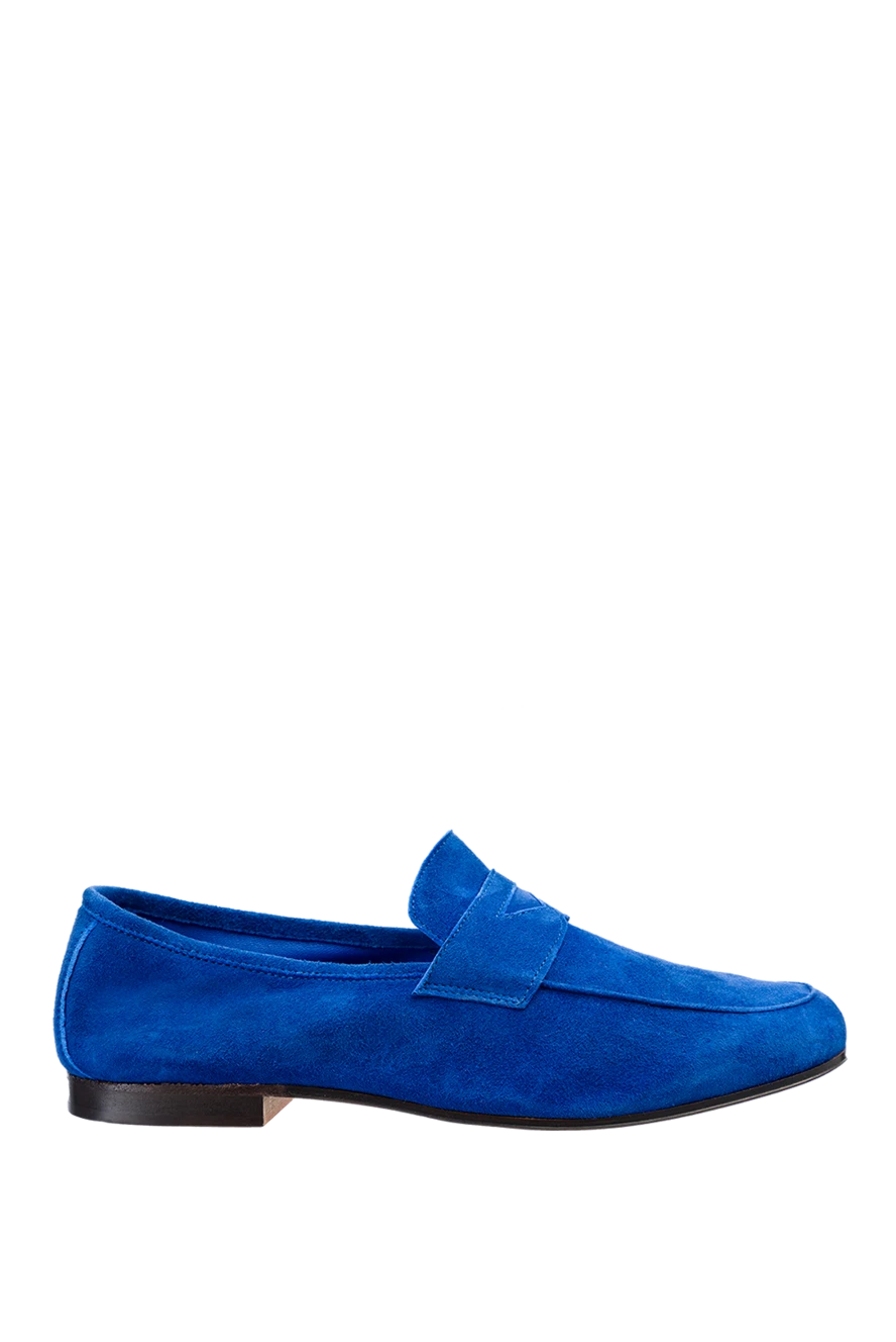 Andrea Ventura man blue suede loafers for men купить с ценами и фото 143574 - photo 1