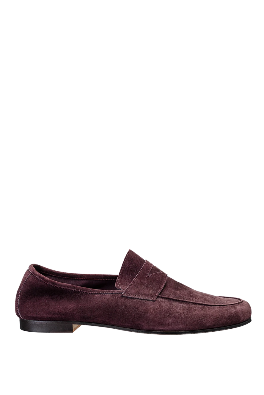 Andrea Ventura man burgundy suede loafers for men купить с ценами и фото 143578 - photo 1