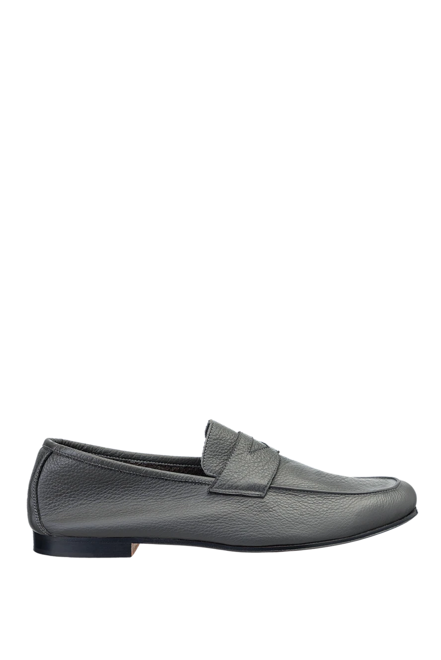 Andrea Ventura man gray leather loafers for men купить с ценами и фото 143581 - photo 1